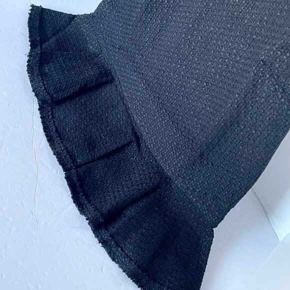 Kate Spade Dress Womens 0 Black Sheath Sleeveless Bow Tie Tweed Ruffle Short - Picture 13 of 15